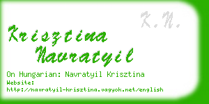 krisztina navratyil business card